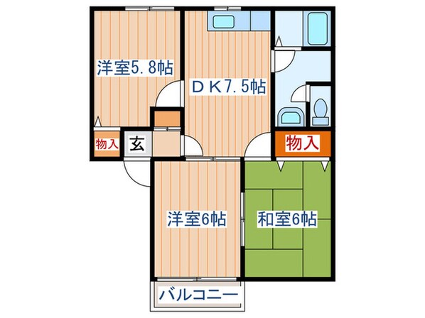 オールージュコートの物件間取画像